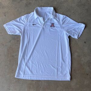 Nike ASU Arizona State University White Polo Dri Fit Men size M